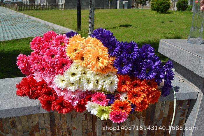 仿真扶郎花 客厅园林花艺的优选工程批发方案